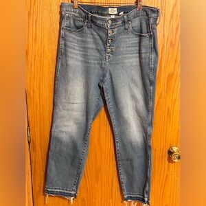 J Crew women’s‎ high rise button fly ankle raw hem sz 32